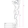 Passion - S026 Bas Blancs Avec Jarretière Taille Unique
